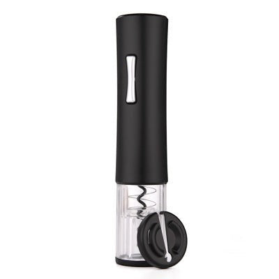 Abrebotellas eléctrico negro Nova Home con cortador de cápsulas, diseño elegante y sección transparente