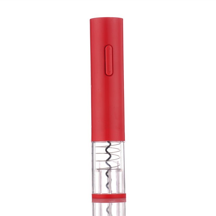 Abrebotellas eléctrico rojo de Nova Home con sección transparente para ver el mecanismo de extracción del corcho