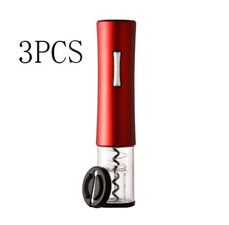 Abrebotellas eléctrico Nova Home de color rojo con cortador de papel de aluminio y diseño elegante de aleación