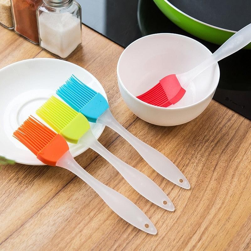 Set de brochas de cocina Nova Home de silicona multicolor para repostería y barbacoa, resistentes al calor.