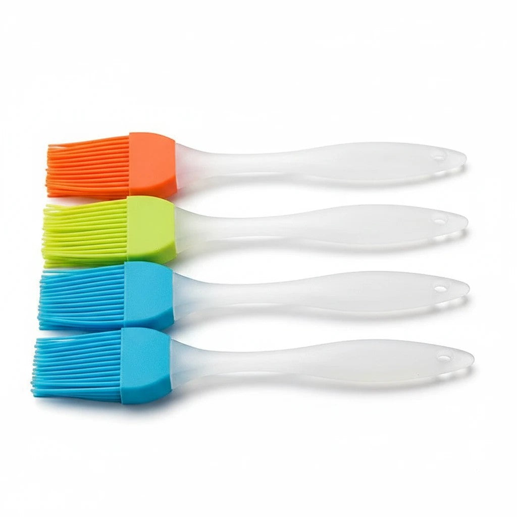 Set de cuatro brochas de cocina Nova Home de silicona multicolor resistentes al calor para repostería y barbacoa