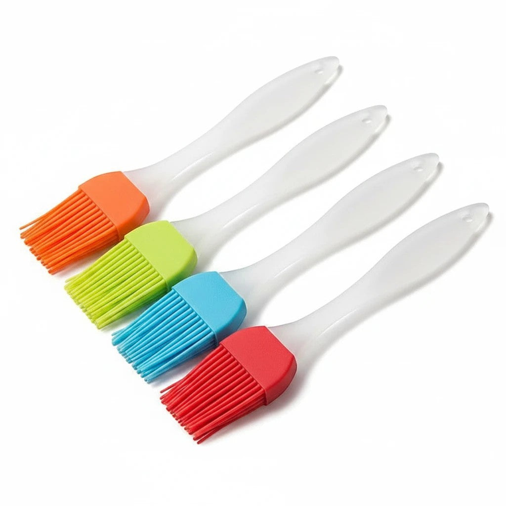 Set de cuatro brochas de cocina Nova Home de silicona multicolor resistentes al calor para repostería y barbacoa