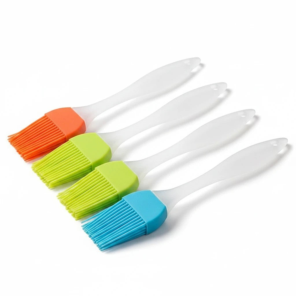 Set de cuatro brochas de cocina Nova Home de silicona multicolor para repostería y barbacoa resistentes al calor